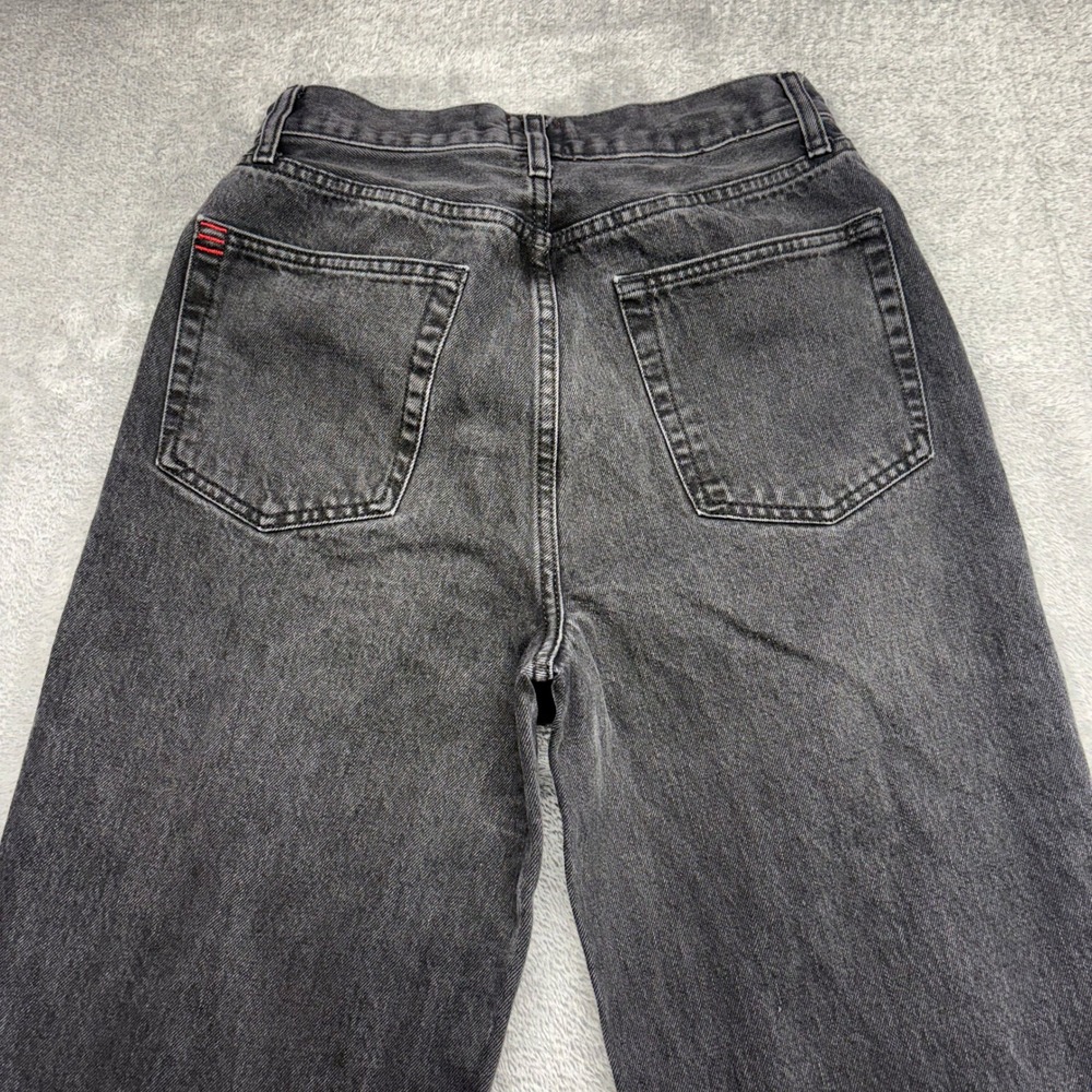BDG High-Rise Baggy Jeans Women 28 Black Excellent Distressed Ripped Denim - Picture 7 of 13